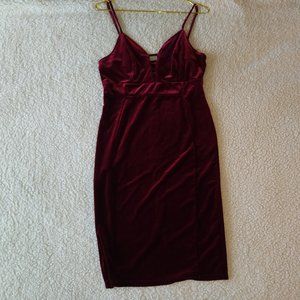 Velvet Wine Strappy Dress